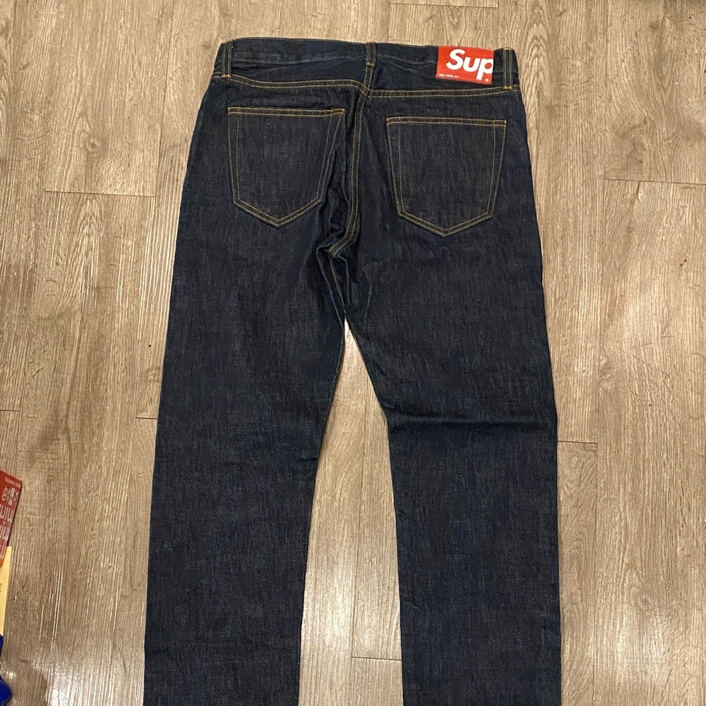 Supreme Dark Blue Straight Jeans